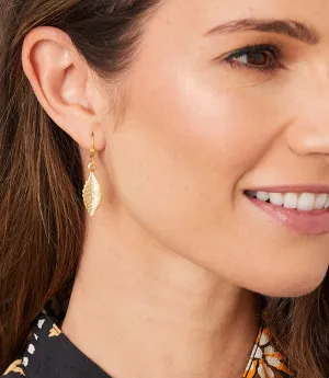 Crystal Leaf Earrings