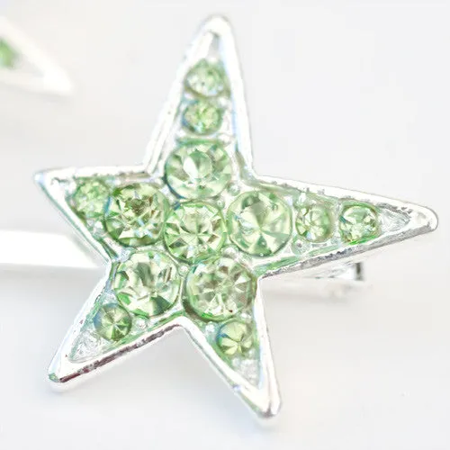 Crystal Star Bobby Pins - Pair