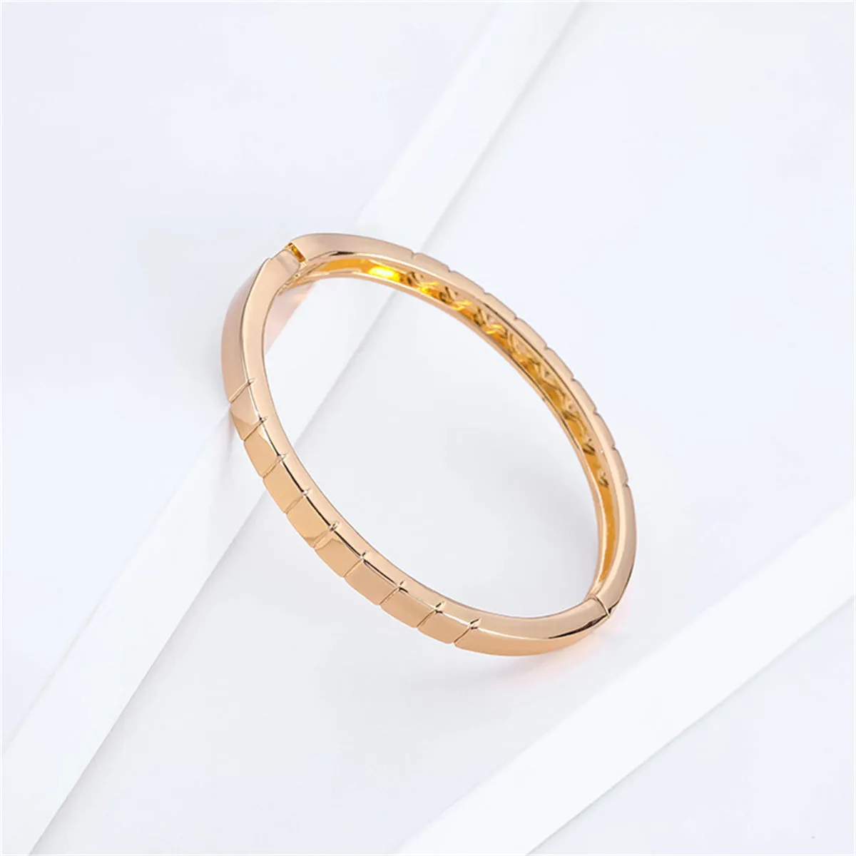 Cubic Zirconia & 18K Gold-Plated Bangle Bracelet