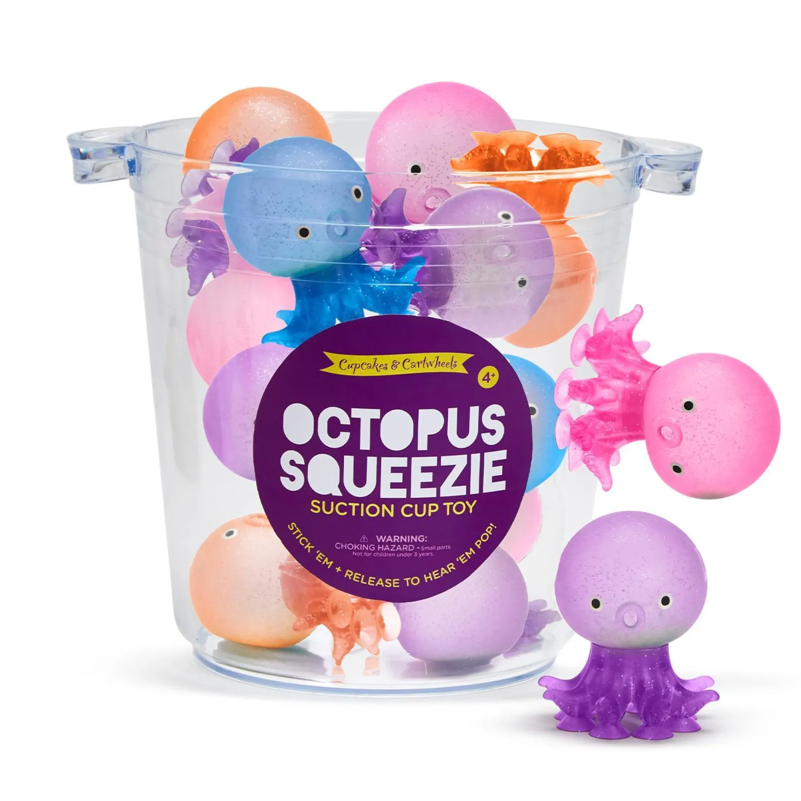 Cupcakes & Cartwheels Tentacool Glitter Octopus Squeezie