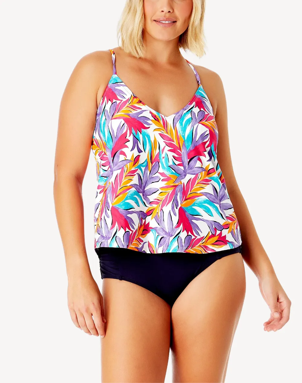 Dance Floor Palm Easy Tri Tankini Top