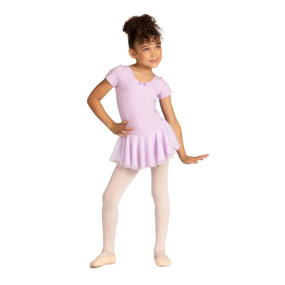 Danshuz 293 Holo Skirted Short Sleeve Ballet Dress - Girls