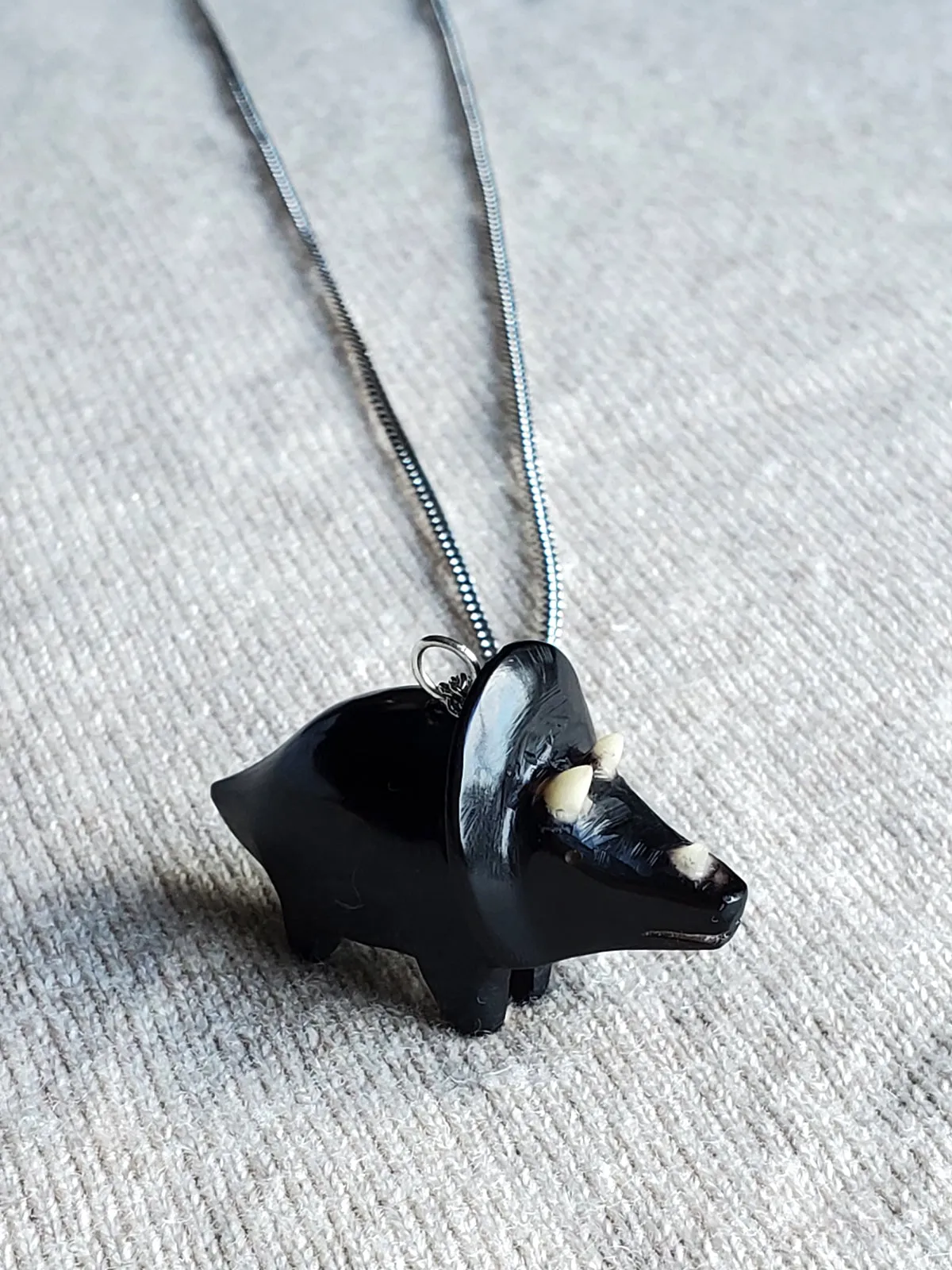 Dino Tagua Necklace - Tricera