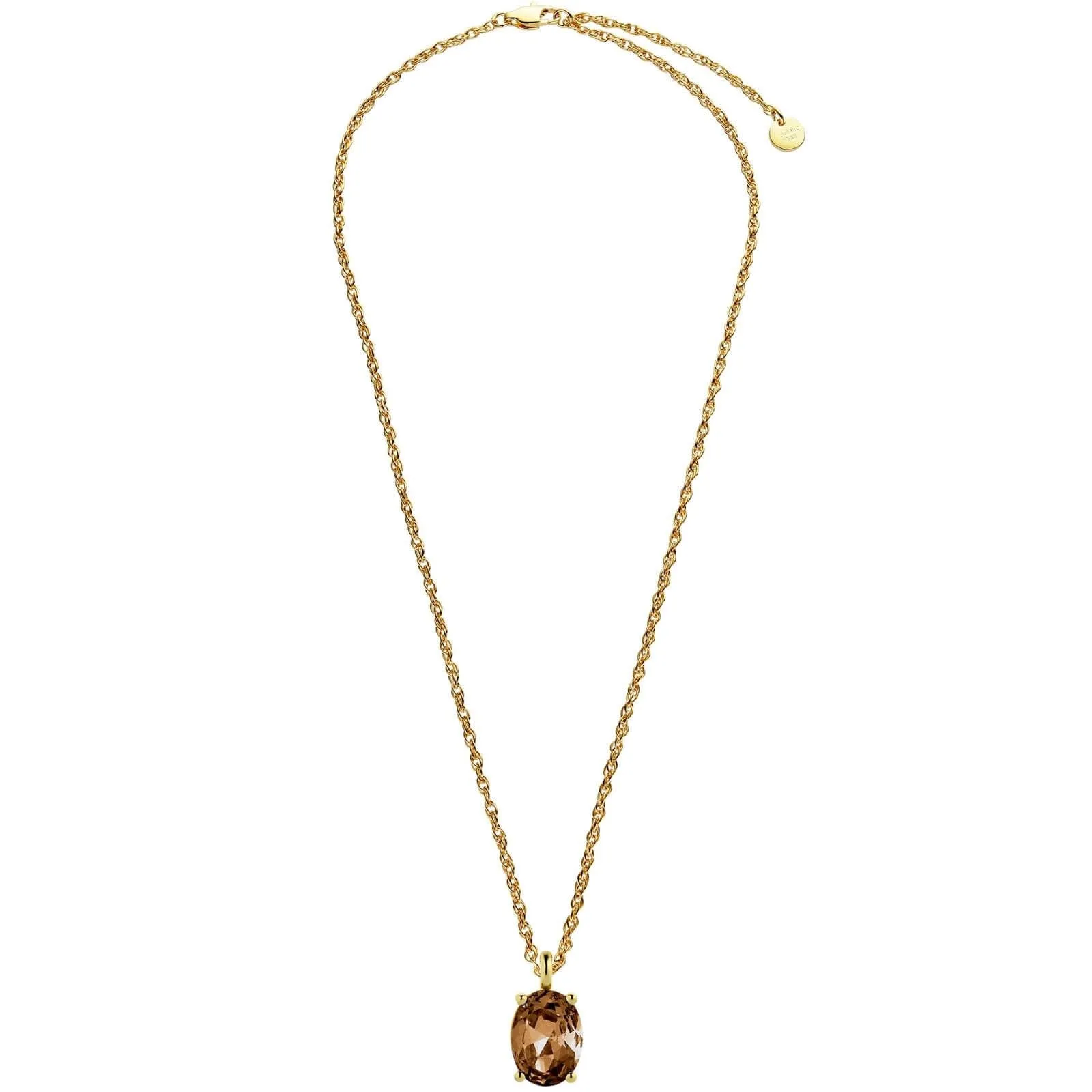 Dyrberg Kern Barga Gold Necklace - Brown