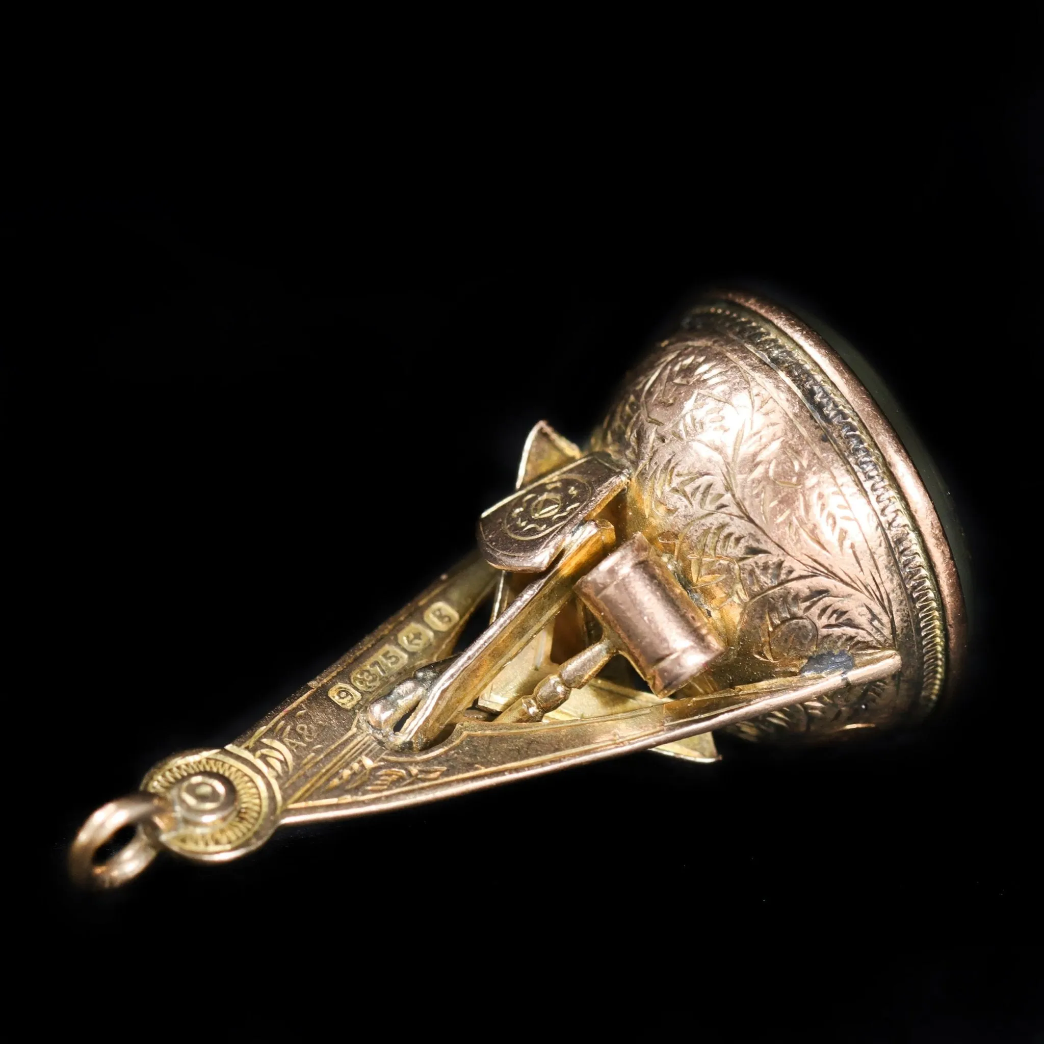 Edwardian Masonic Quartz Intaglio Watch Fob Pendant