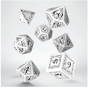 Elvish White & Black Dice Set