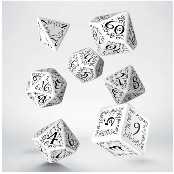 Elvish White & Black Dice Set