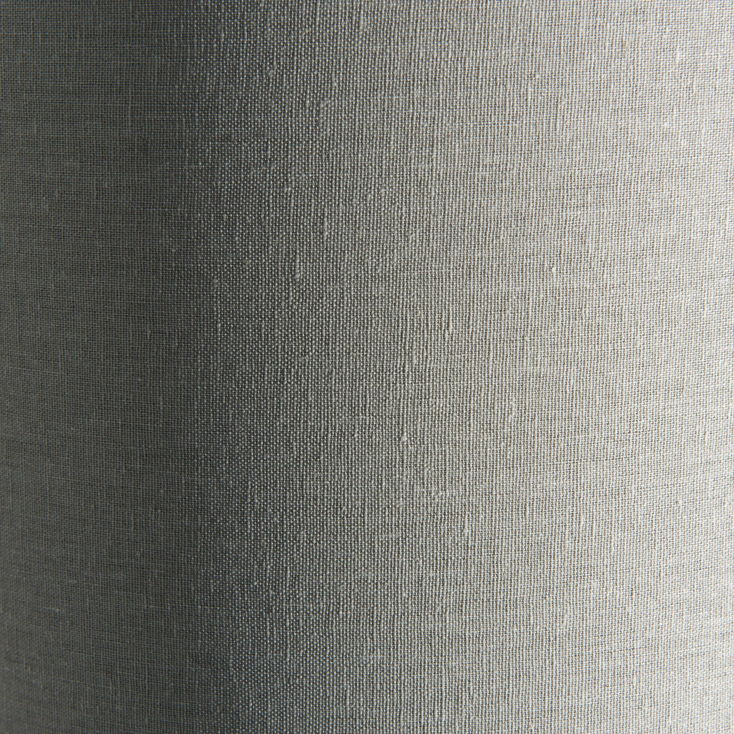 Endon 95466 Fraser 1lt Floor Satin brass plate & natural linen mix fabric 10W LED E27 (Required)