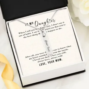 Engravable Birthstone Name Necklace - From Mom