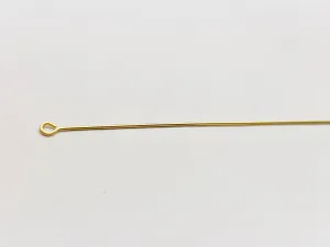 Eye Pins, 0.25''x3''  14k gold filled eye pins  325C-3.00 (14KGF)  Eye pin 0.25”X3”  24 gauge wire, 14k GF