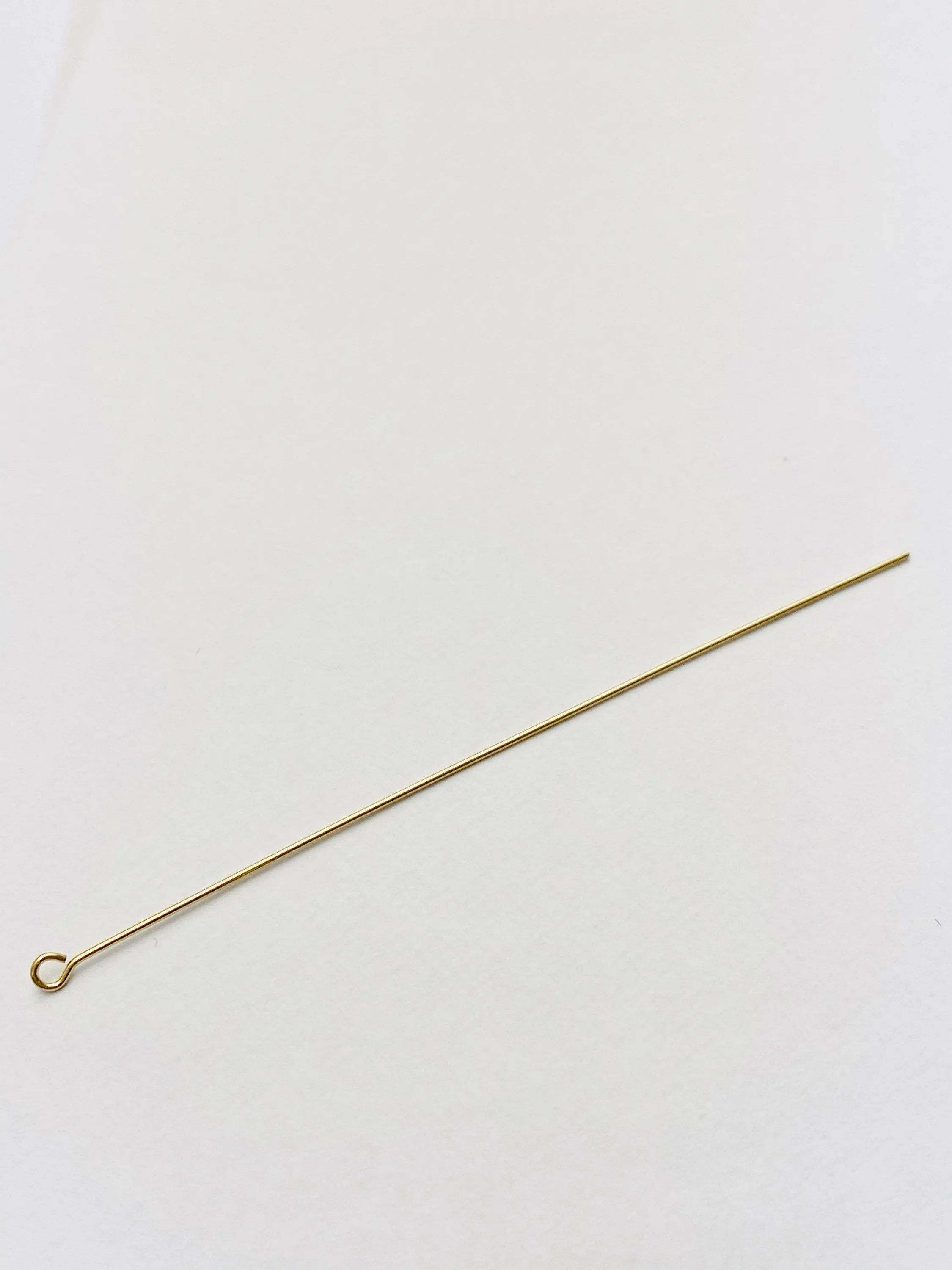 Eye Pins, 0.25''x3''  14k gold filled eye pins  325C-3.00 (14KGF)  Eye pin 0.25”X3”  24 gauge wire, 14k GF