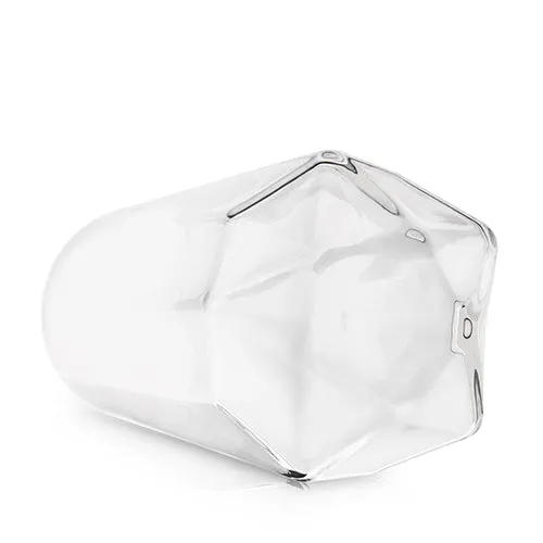 FACETED CRYSTAL STEMLESS CHAMPAGNE FLUTES