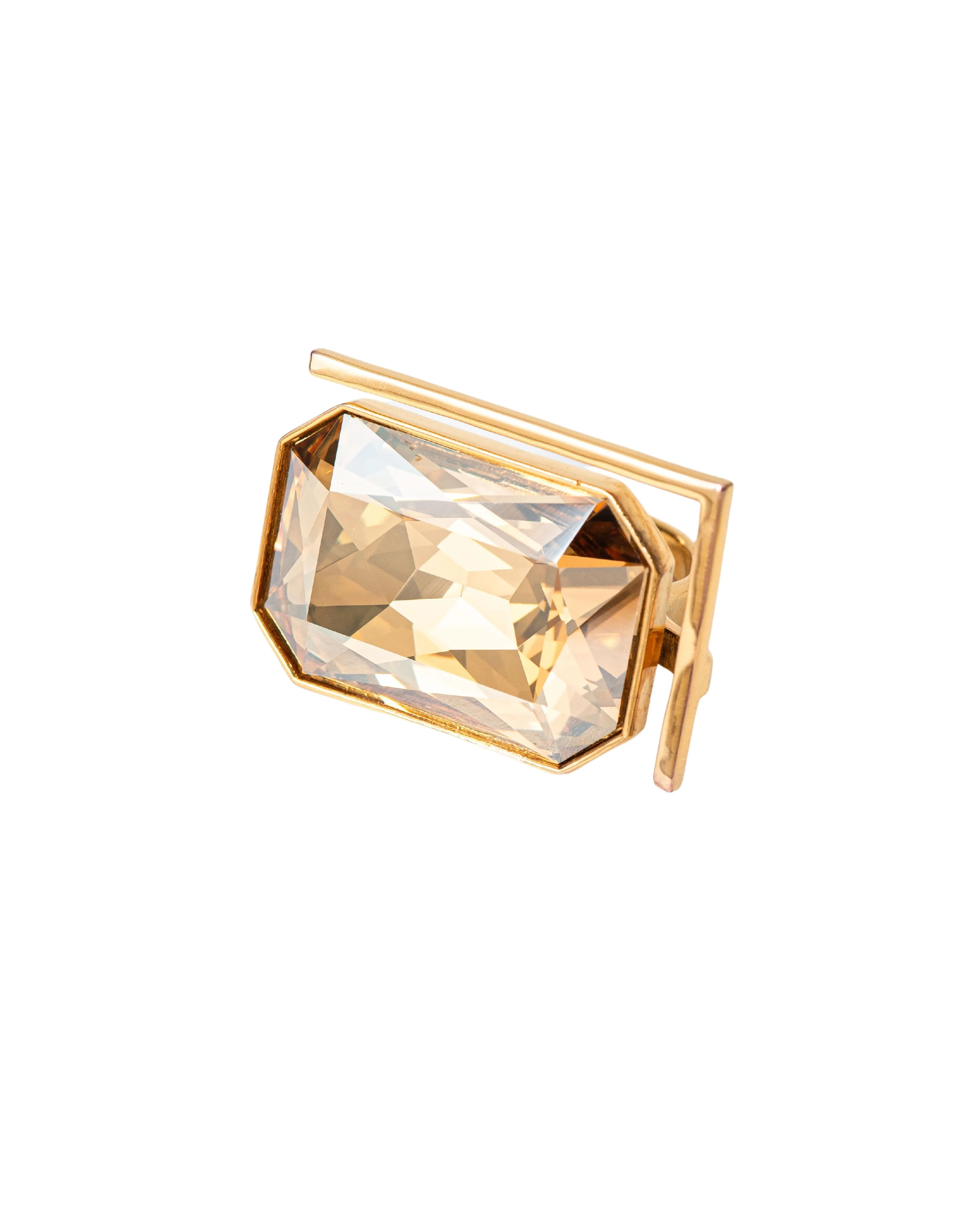 Fashion Jewelry-18k Gold Plated-Cocktail Ring-Radiance Crystal-Gold-VOYCE1008-M-Fashion Edit Voyce