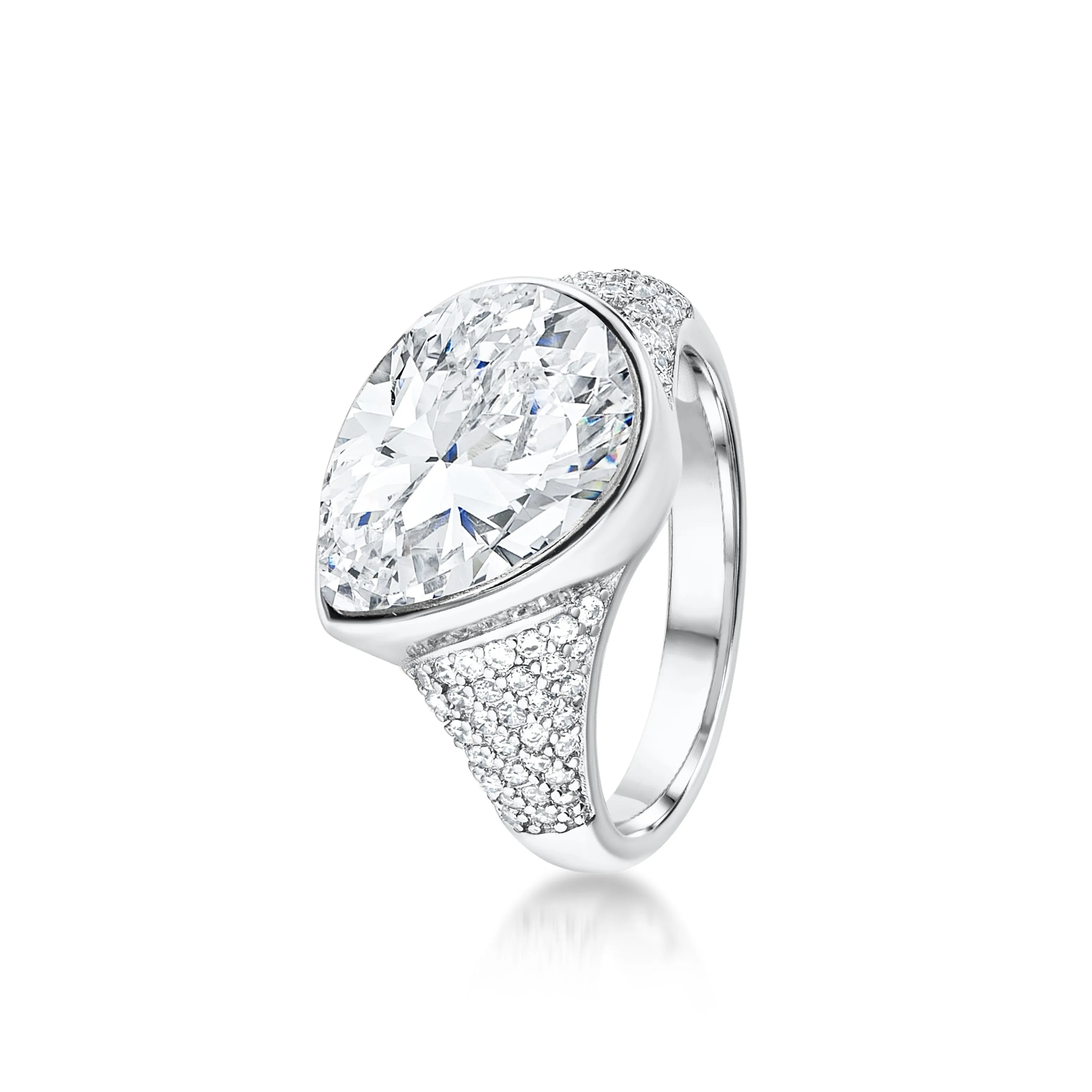 Florence Ring - Rhodium