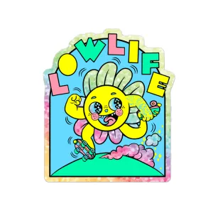 Flower 3" glitter sticker
