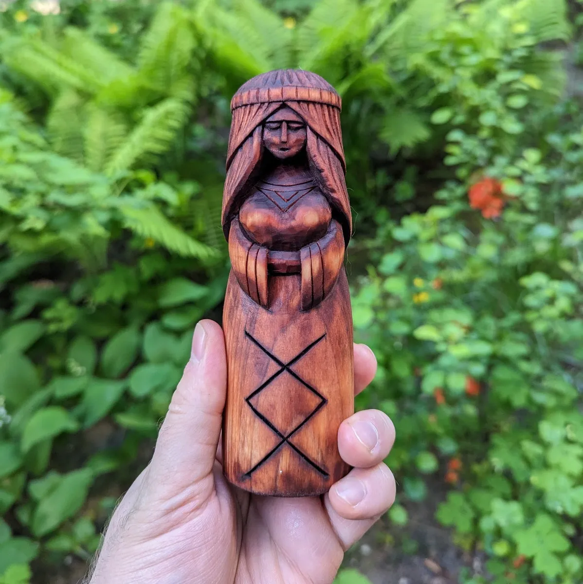Freya wooden figurine