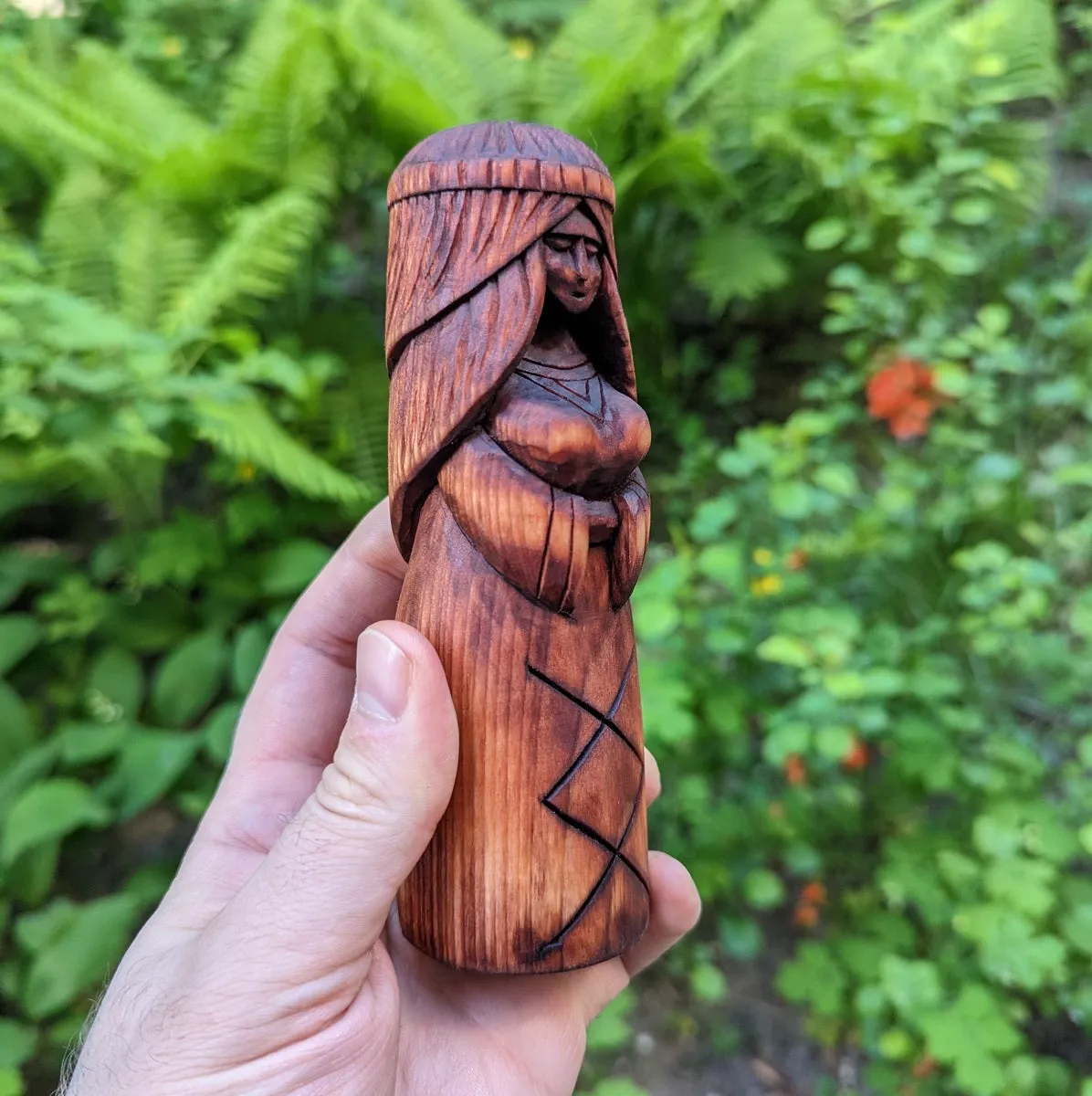 Freya wooden figurine