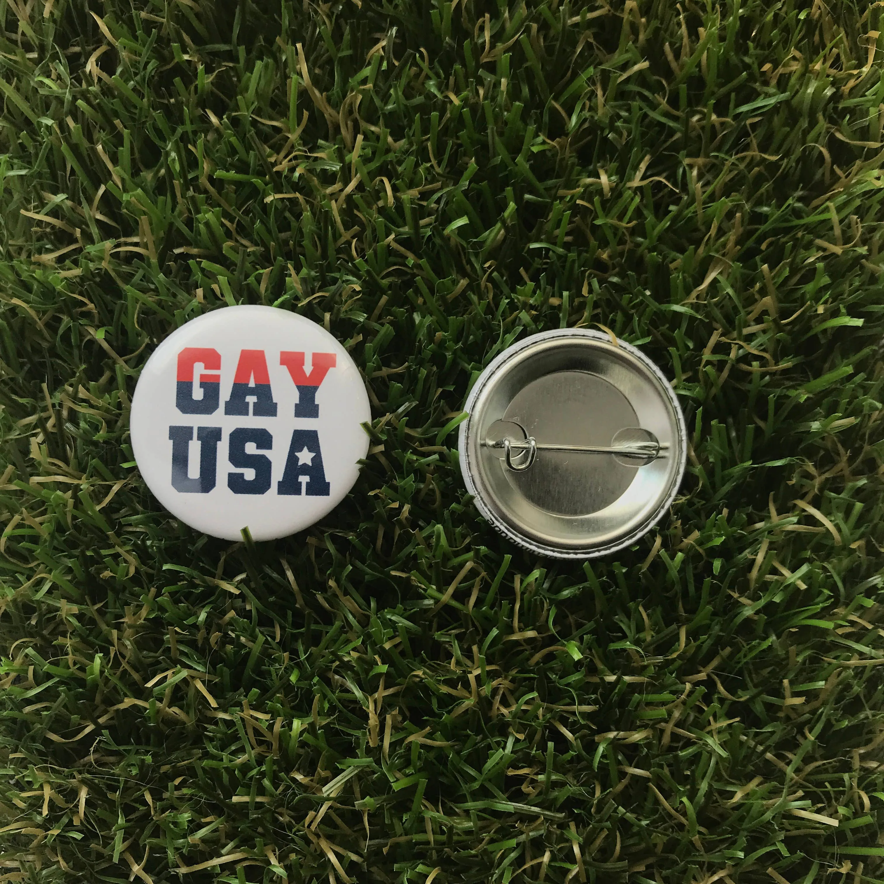 Gay USA Button
