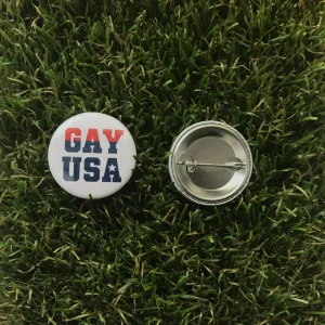 Gay USA Button