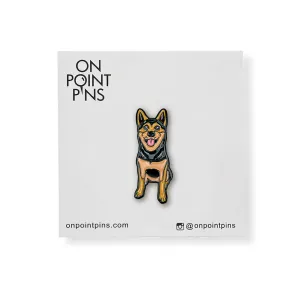German Shepherd (Brown) Dog Puppy Lapel Enamel Pin