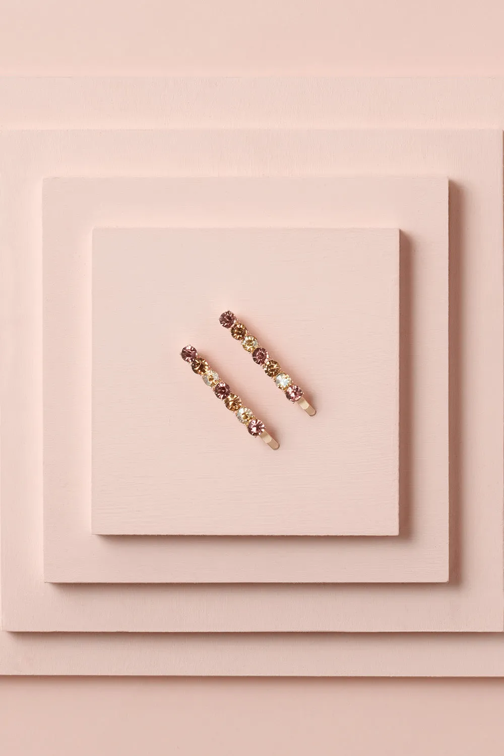 Glow On & Sparkle Rhinestone Bobby Pins Set