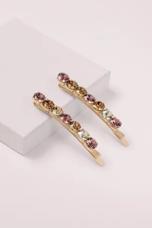 Glow On & Sparkle Rhinestone Bobby Pins Set