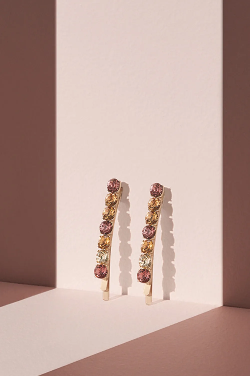 Glow On & Sparkle Rhinestone Bobby Pins Set