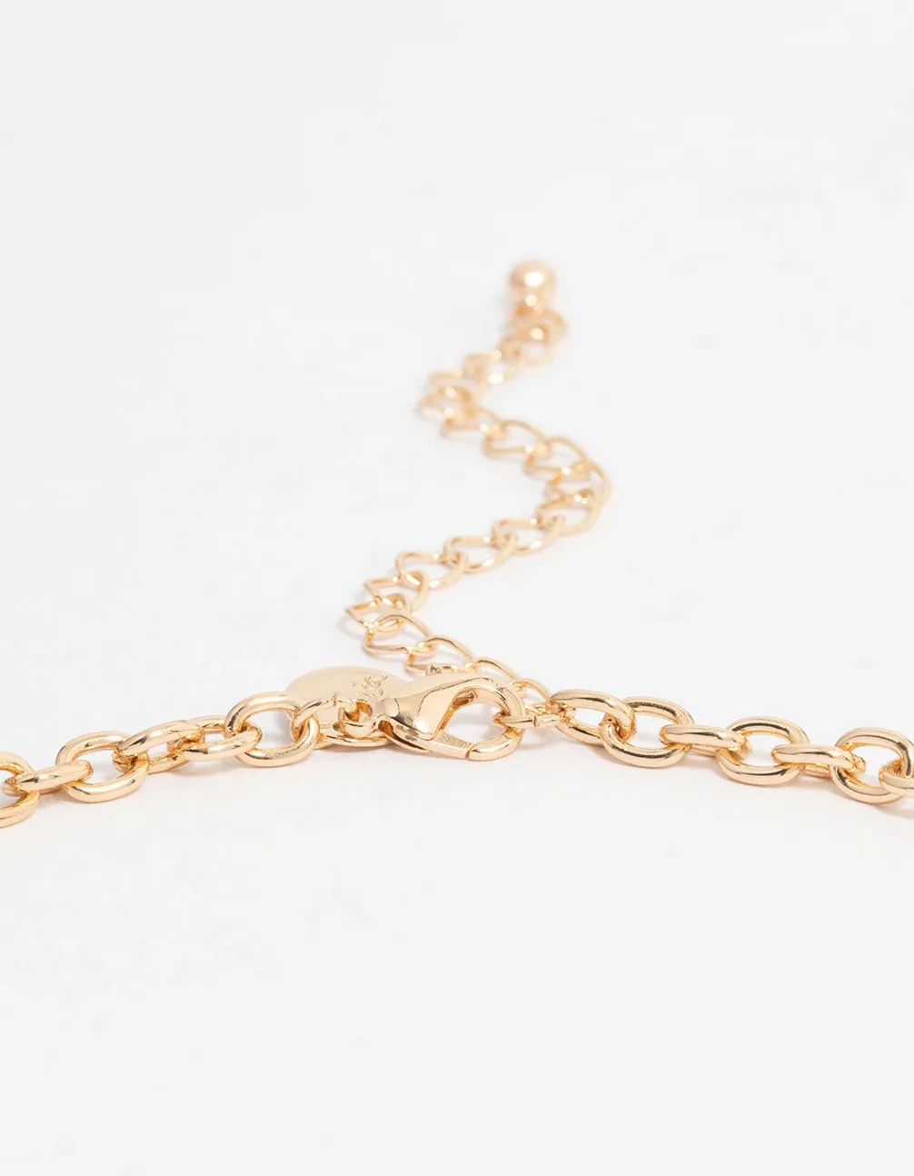 Gold Bow & Cross Charm Necklace