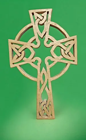 Hand Carved Wooden Celtic Cross