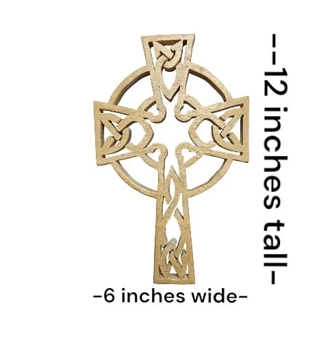 Hand Carved Wooden Celtic Cross