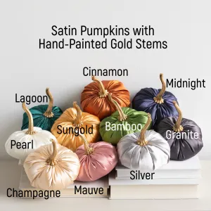 Handmade Small Satin Pumpkins - New for 2021!