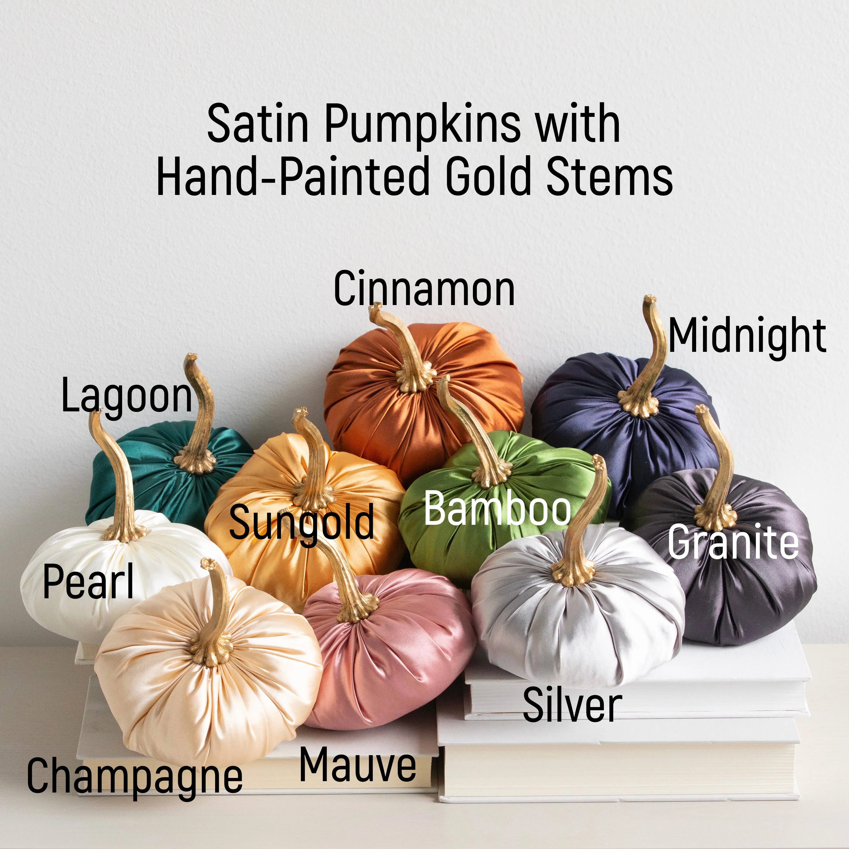 Handmade Small Satin Pumpkins - New for 2021!
