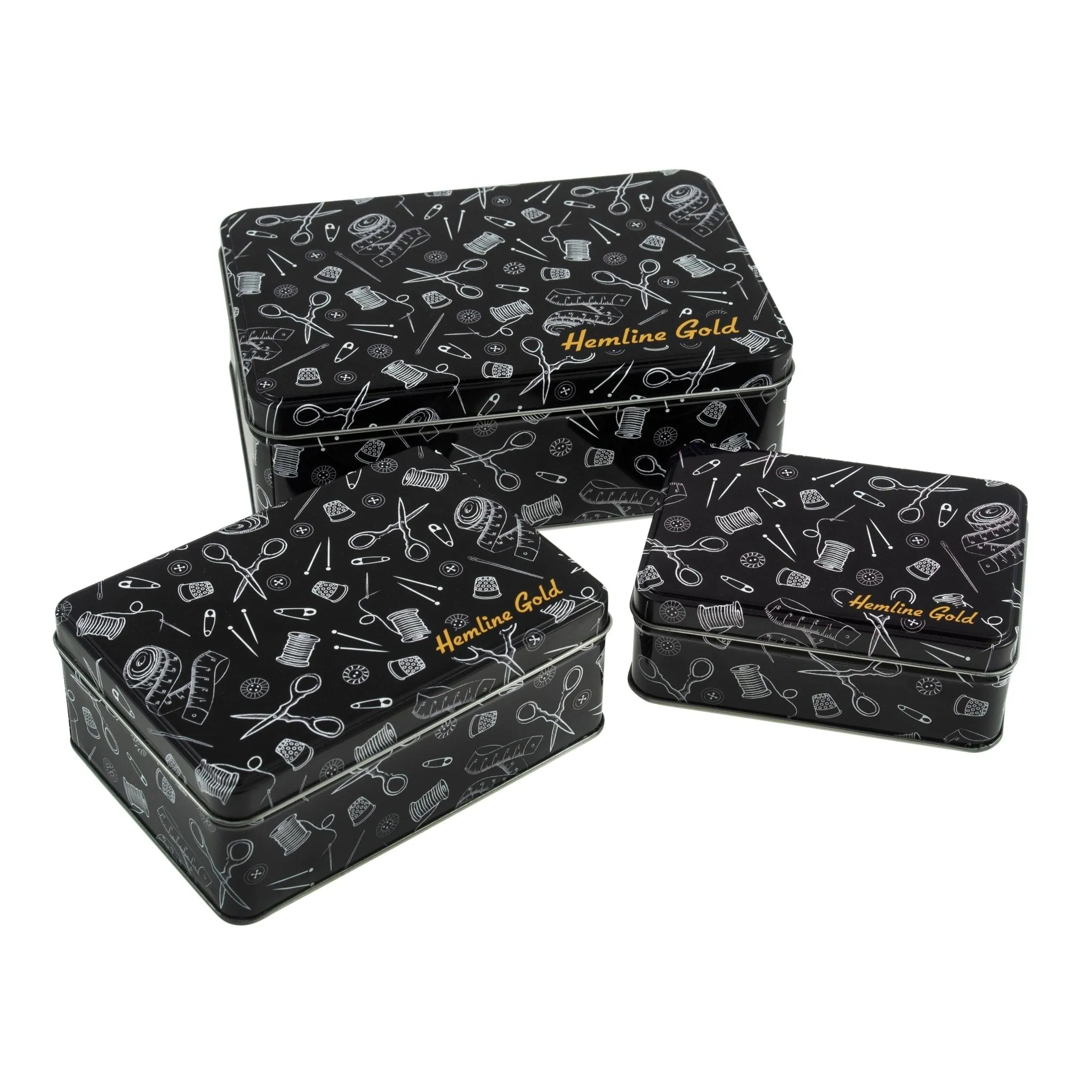 Hemline Gold | Medium Sewing Accessories Tin