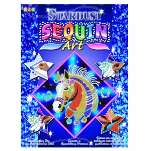 HORSE Sequin Art® Stardust, Sparkling Arts and Crafts Picture Kit