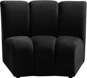 Infinity Black Velvet Modular Chair