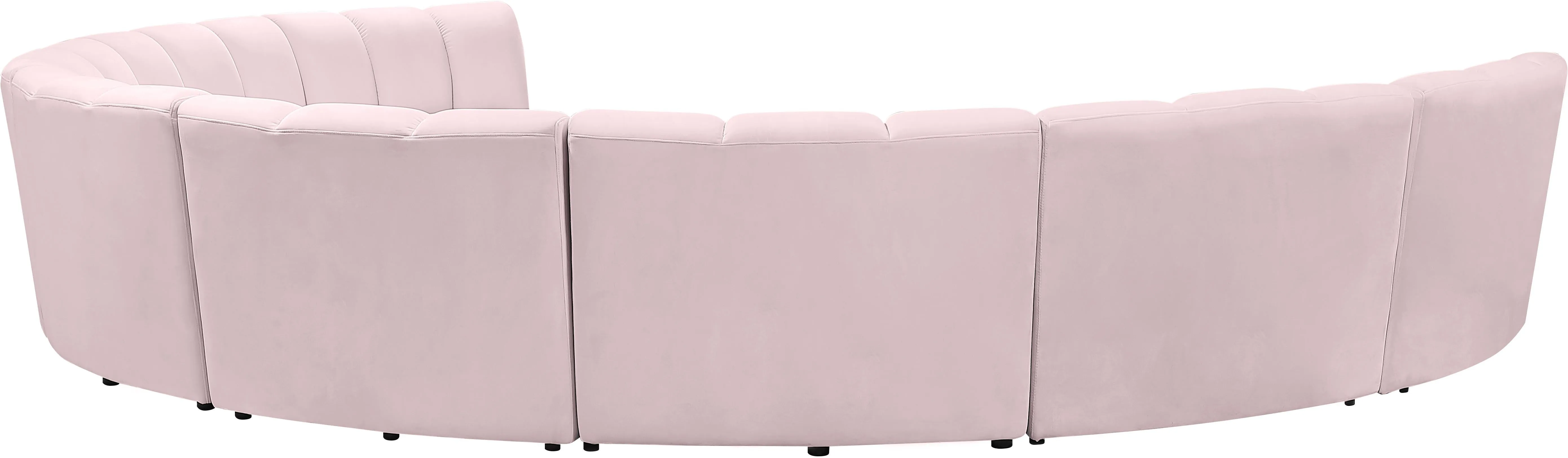 Infinity Pink Velvet 8pc. Modular Sectional