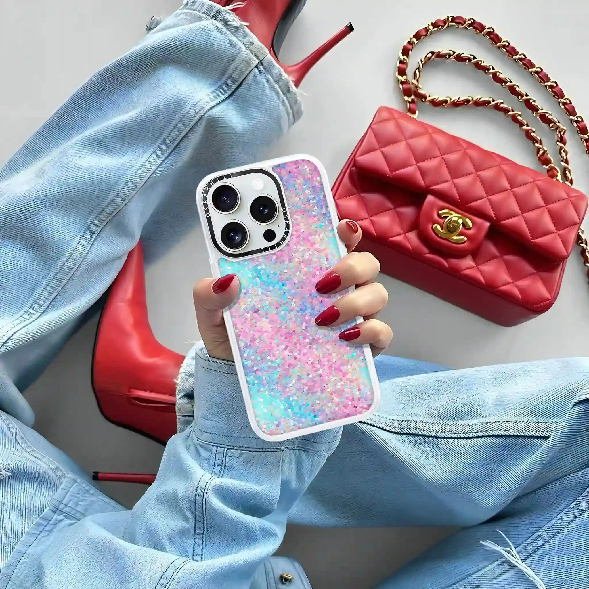 iPhone 15 Pro Max Case Classic — Multicolor Glitter