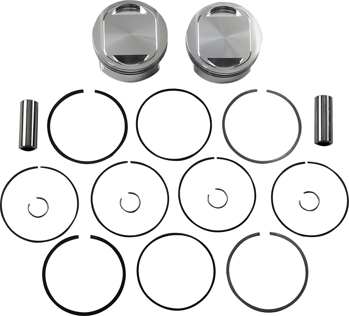J.E. Pistons 324716 Piston Kit (1545cc., 3.875in. Bore) - Standard, 10.5:1 Compression