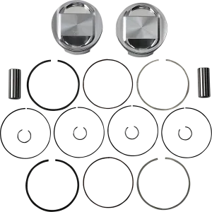 J.E. Pistons 324716 Piston Kit (1545cc., 3.875in. Bore) - Standard, 10.5:1 Compression