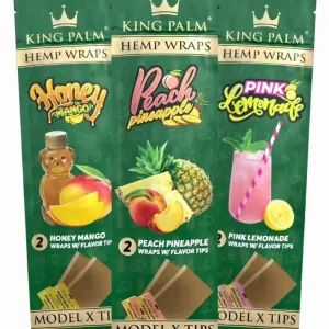 King Palm - Hemp Wraps con Filtro de Sabor (Caja de 15 pz)