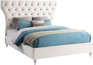Kira Cream Velvet King Bed