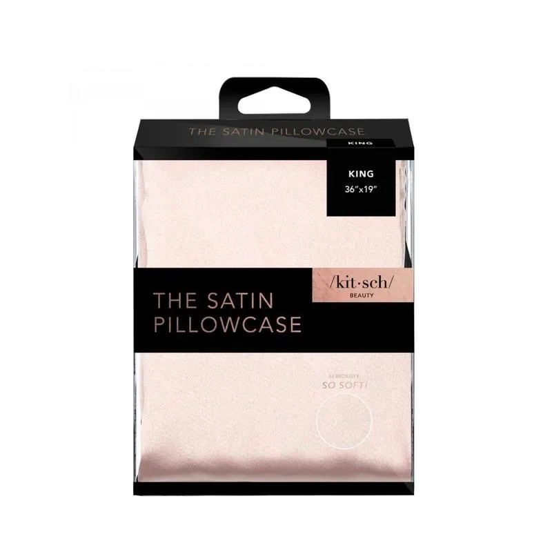 Kitsch Satin King Pillowcase - Blush
