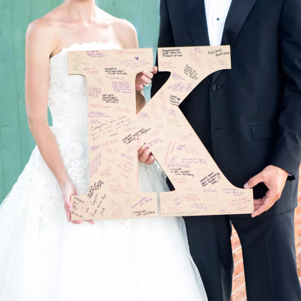 Large Monogram Guestbook Letter