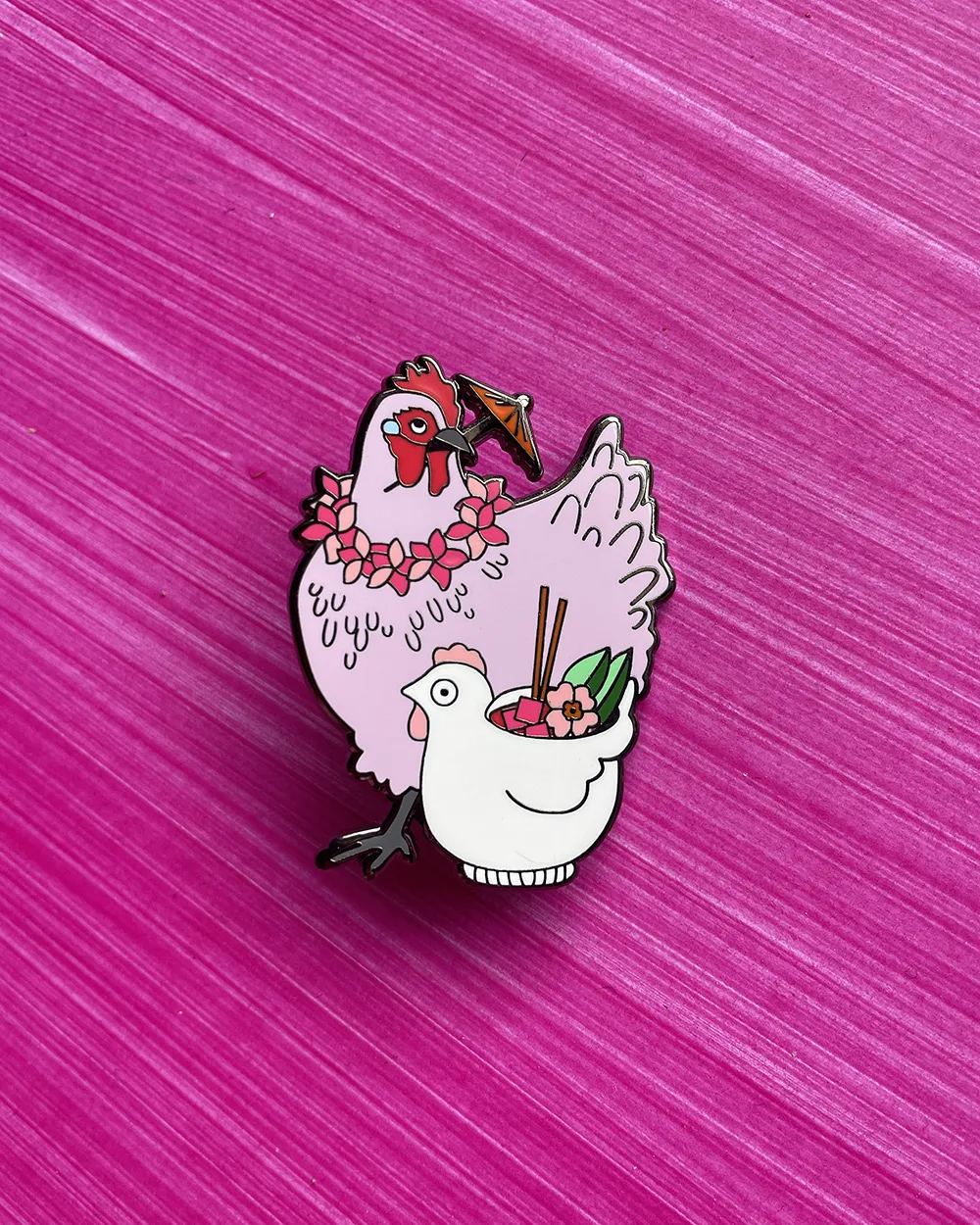 Lavender Orp Tropical Chicken Pin