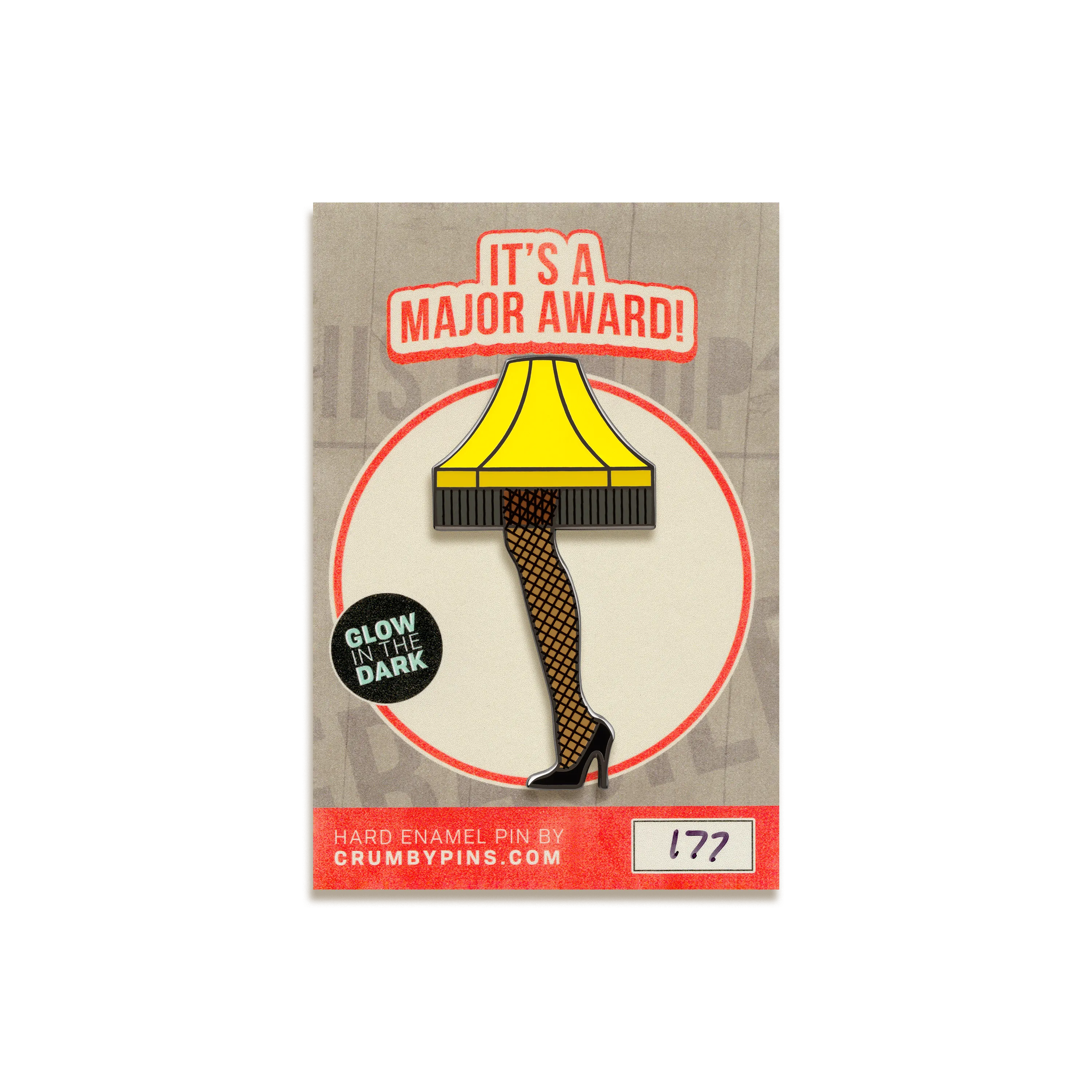 Leg Lamp Enamel Pin by Crumby Pins