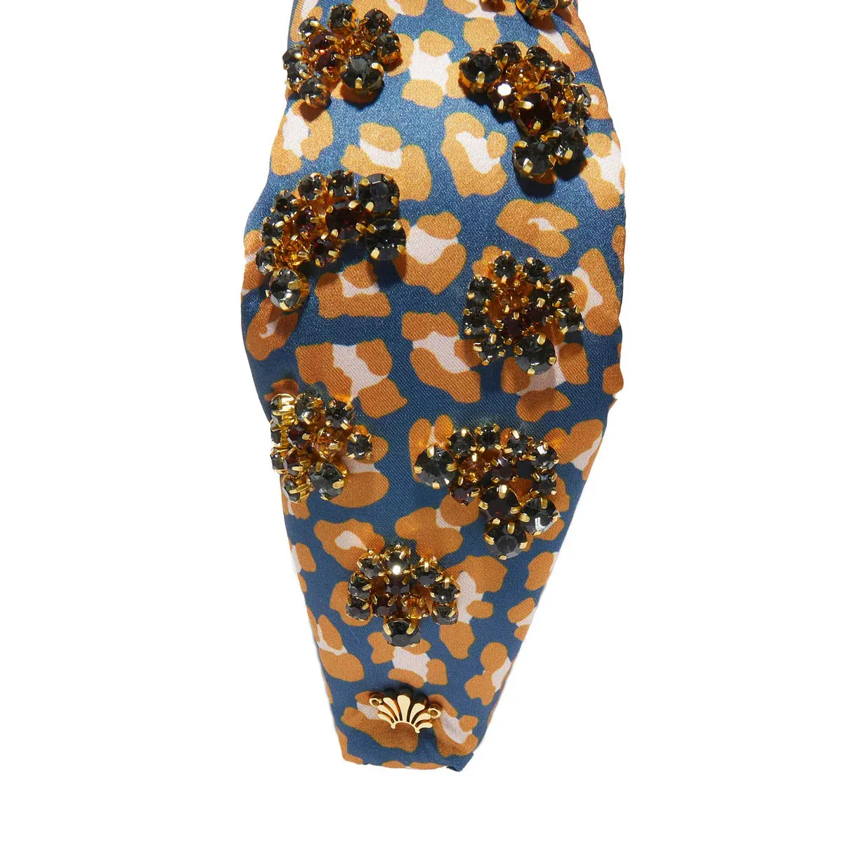 Lele Sadoughi Leopard Knotted Crystal Headband