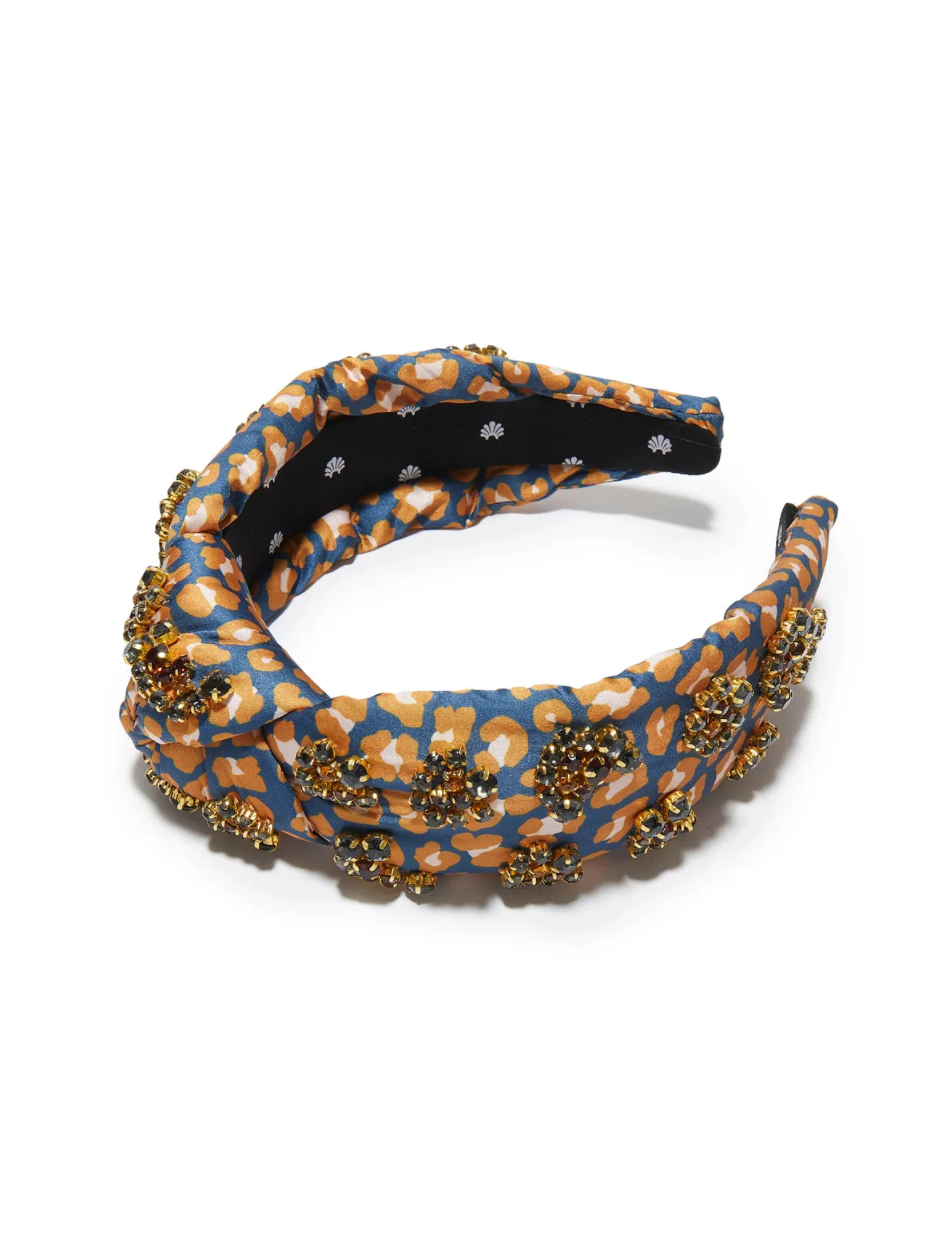 Lele Sadoughi Leopard Knotted Crystal Headband