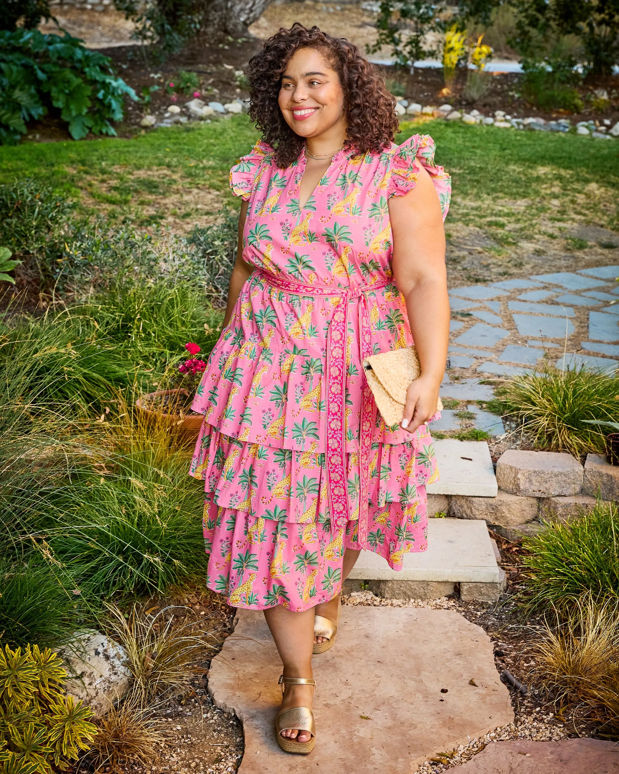 Leopard Mirage - At Ease Dress - Pink Palace