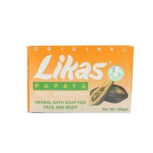 Likas Papaya Skin Whitening Herbal Bath Soap 135g