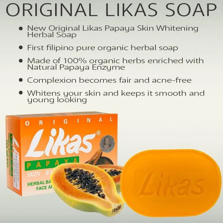 Likas Papaya Skin Whitening Herbal Bath Soap 135g